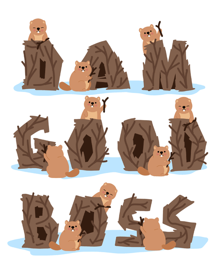 boss's day dam good boss beavers branch woods tree text cute