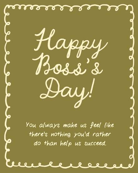 boss's day doodle squiggly lines
