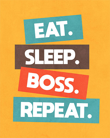 boss's day boss day card eat sleep boss repeat
