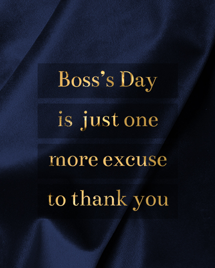 boss's day elegant thank you fabric
