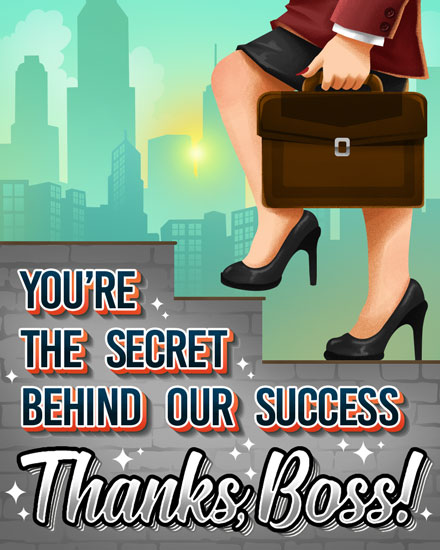 boss's day bosss day card female secret success