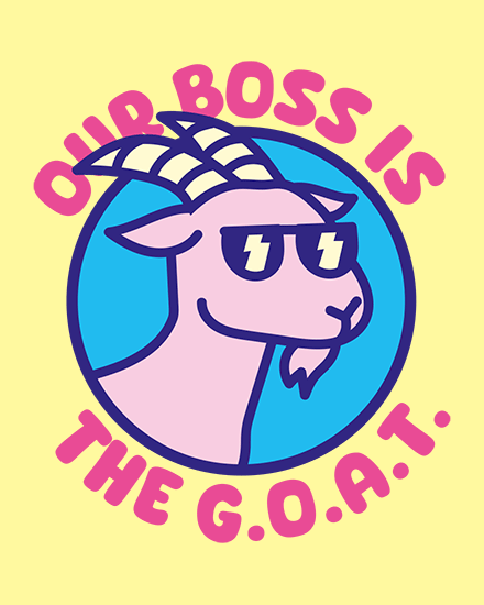 boss's day goat sunglasses