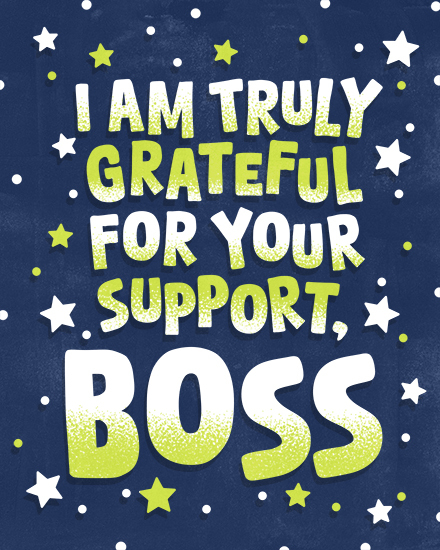 boss's day grateful for you stars 