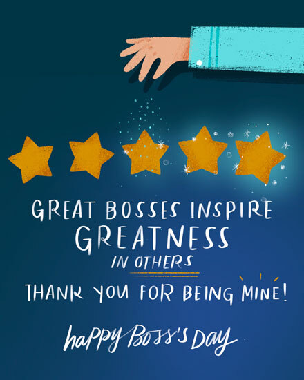 boss's day great bosses greatness stars hand 