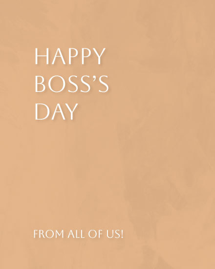 boss's day happy bosss day card simple