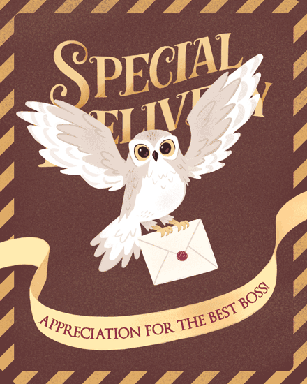 boss's day harry potter hedwig owl