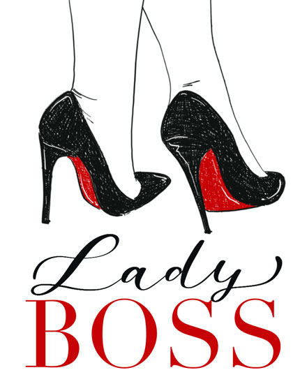 boss's day boss day card lady boss high heels
