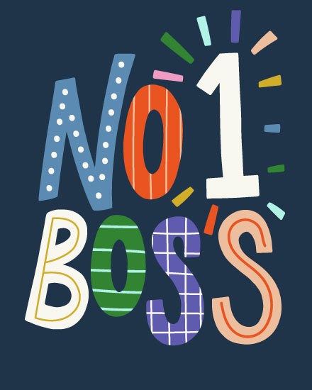 boss's day boss day card number one boss