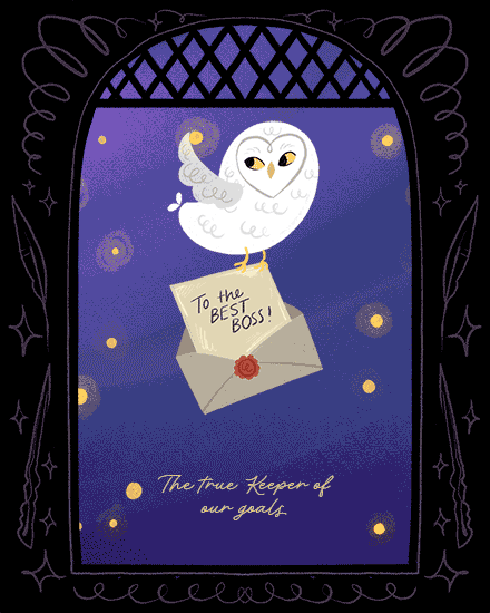boss's day owl harry potter