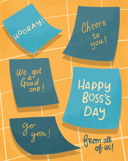 boss's day bosss day card posit notes sticky note