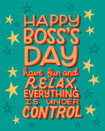 boss's day bosss day card relax