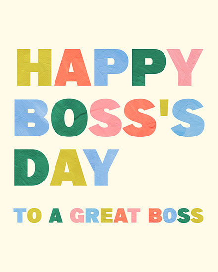 boss's day boss day card happy boss day to great boss