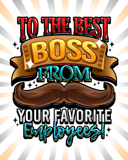 boss's day bosss day card to the best boss