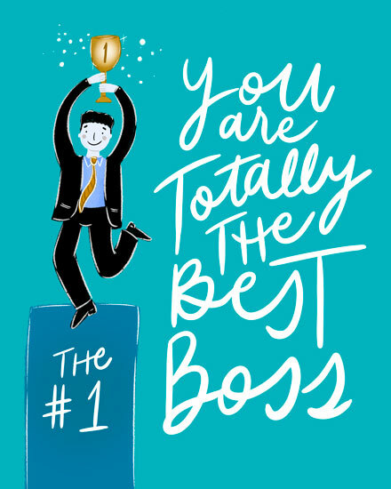 boss's day totally the best boss bosss card number 1 trophy winner