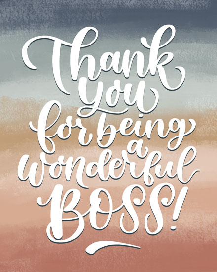 boss's day boss day card thank you to a wonderful boss