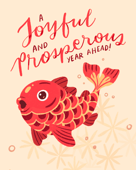 lunar new year goldfish koi fish prosperous
