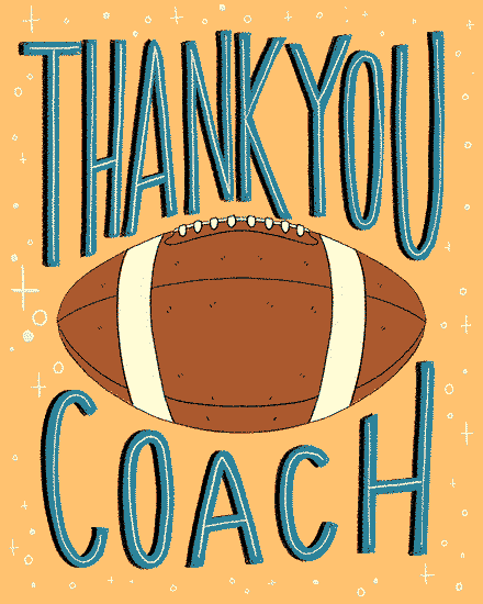 coach appreciation card thank you coach spinning football animated nfl
