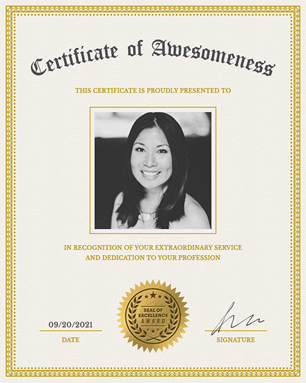 congratulations photo template card certificate of awesomeness picture