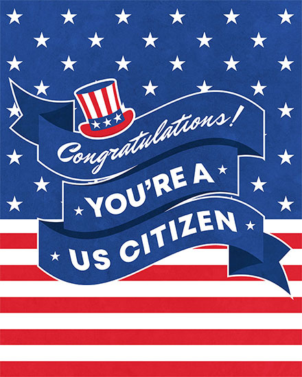 congratulations card congratulations youre a US citizen
