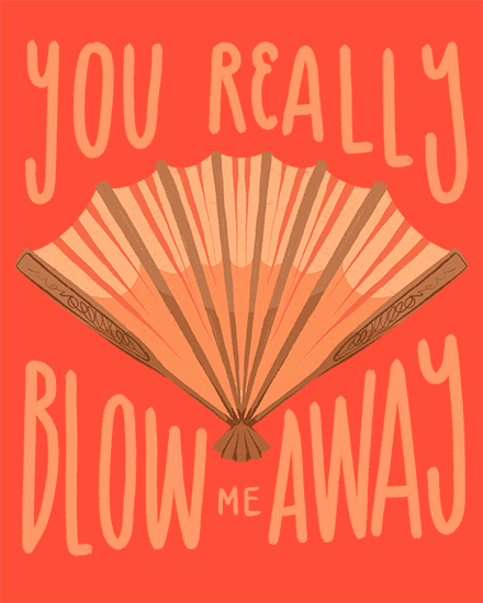 congratulations fan abanico blow away 