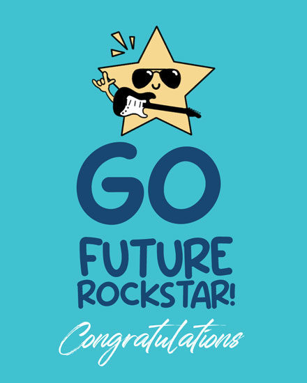 congratulations card future rockstar