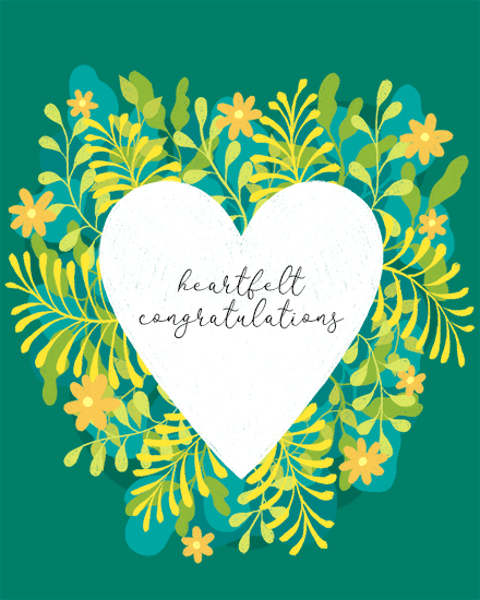 congratulations heart plants heartfelt  flowers