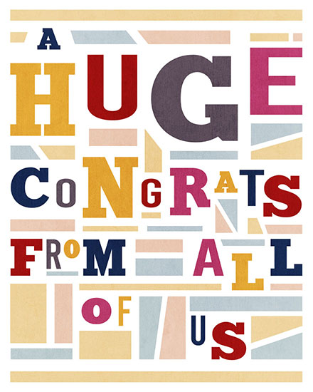 congratulations card a huge congrats from all of us mosaic