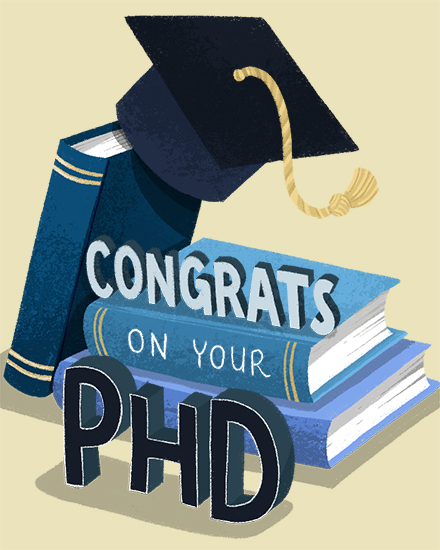 congratulations congratulation card phd study