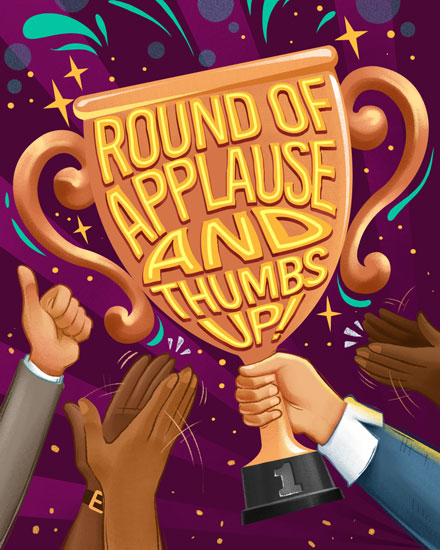 congratulations card round applause cup poc