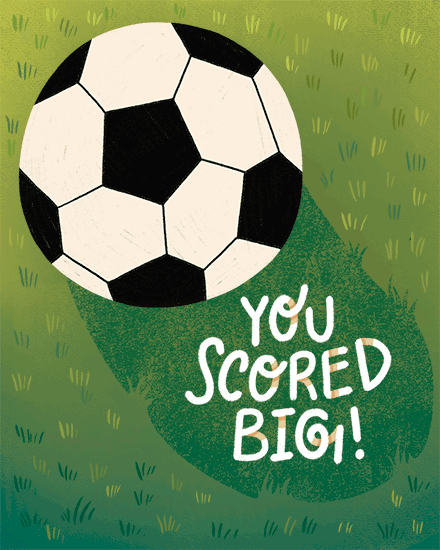 congratulations soccer scored football grass