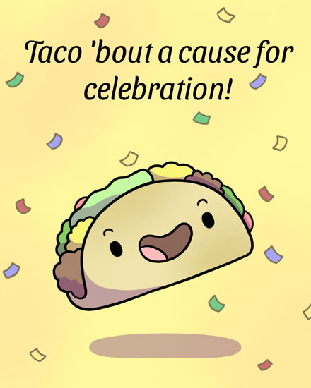 congratulations card taco bout cause for celebration