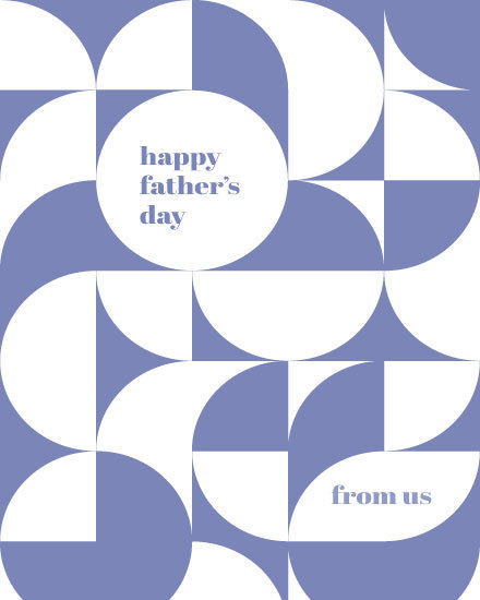 father's day fathers day card blue abstract shapes