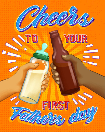 father's day fathers day card cheers