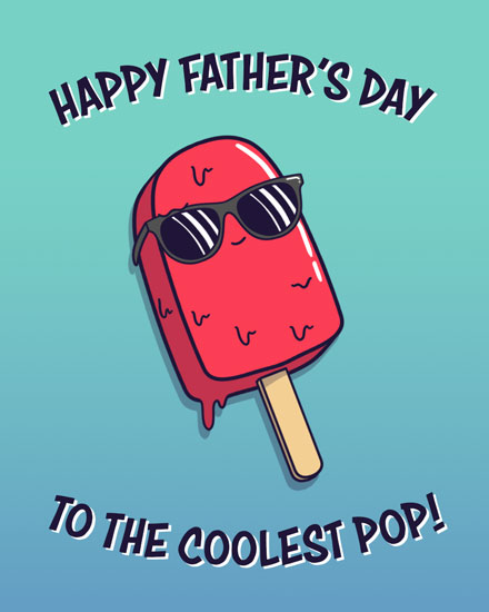 father's day fathers day card coolest pop