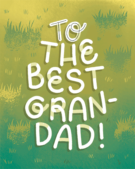 father's day grandad grass simple