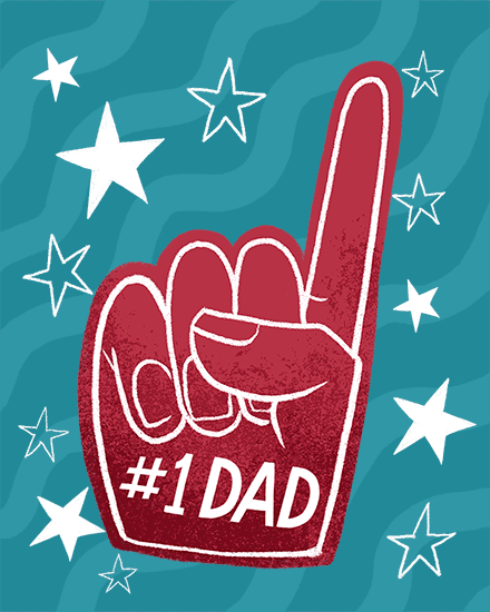 father's day fathers day card number one