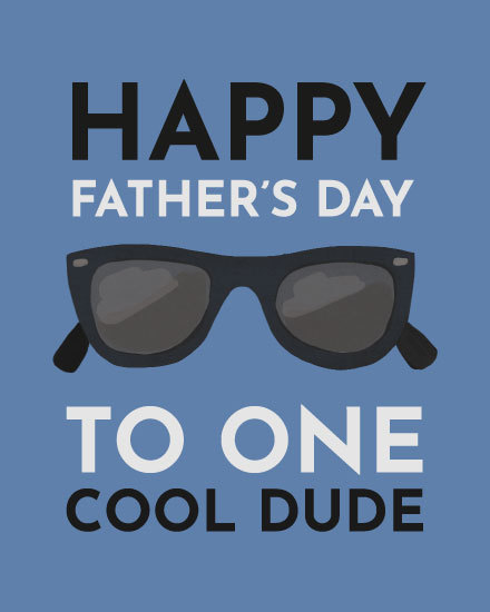 father's day fathers day card one cool dude sunglass fashion