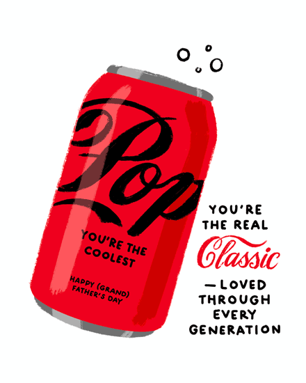 father's day soda pop grandfather coke cola pun