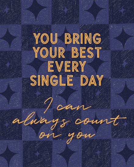 employee appreciation count pattern stars best count on you
