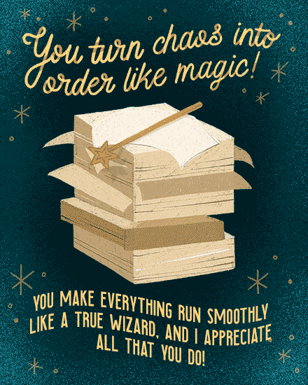 employee appreciation magic chaos blue