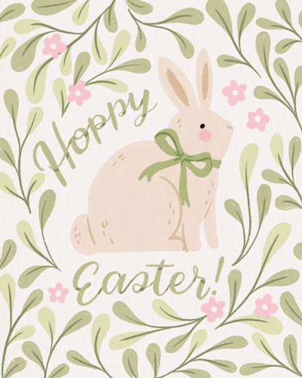 easter bunny rabbit spring plants flowers