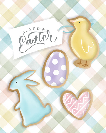 easter card happy easter cookies