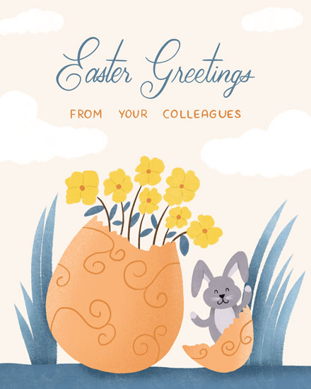 easter card easter greetings from your colleagues