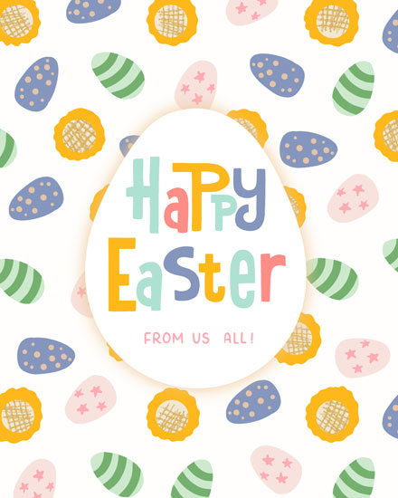easter card happy easter from all of us