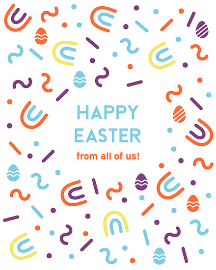 easter card happy easter from all of us