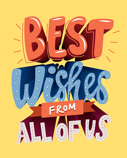 farewell card best wishes from all of us