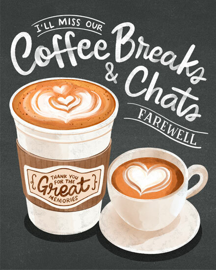 farewell coffee breaks chats breaks 