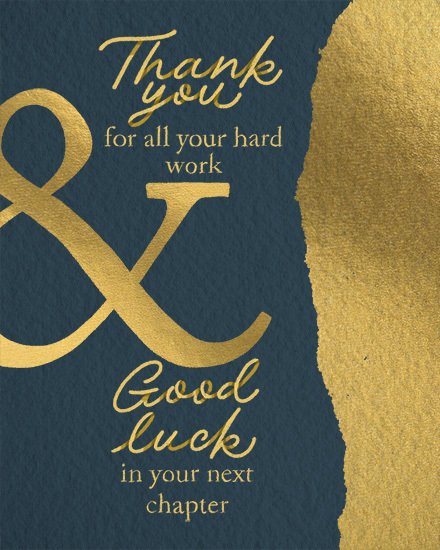 farewell elegant gold good luck thank you 