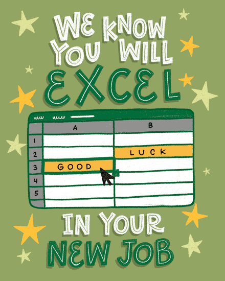 farewell excel stars job