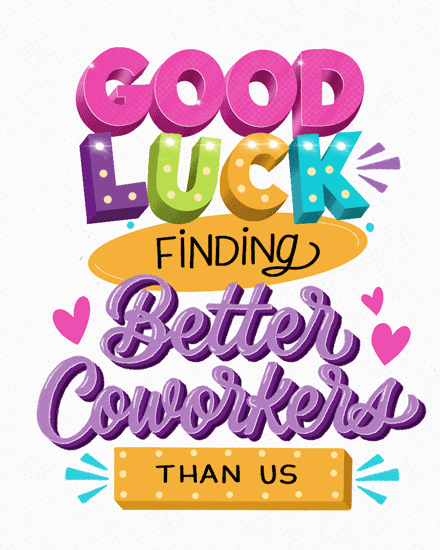 farewell card good luck